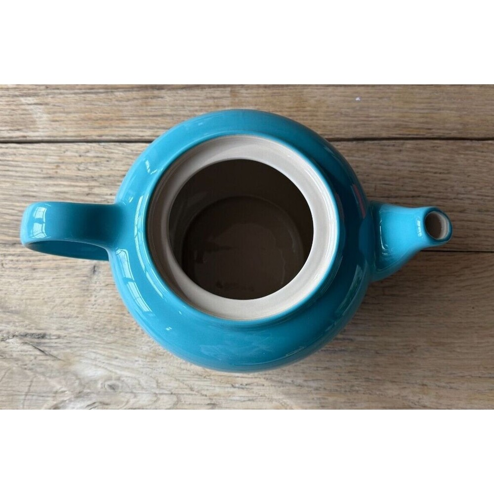 NEW Le Creuset Stoneware Large Round 44oz Teapot w/Infuser Turquoise Bl… - Picture 10 of 15
